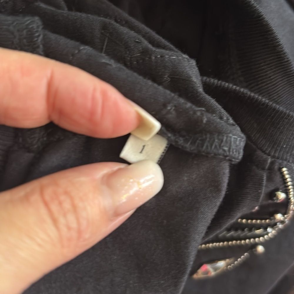 Sandro Embellished Black Top, S - Picture 11 of 11